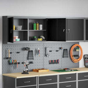 Werkzeugschrank Set 6-teilig Schwarz Stahl