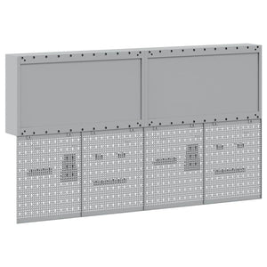 Werkzeugschrank Set 6-teilig Schwarz Stahl