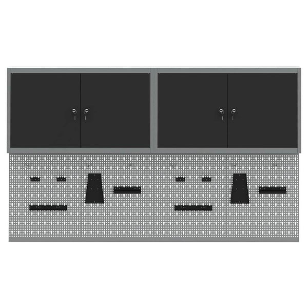 Werkzeugschrank Set 6-teilig Schwarz Stahl