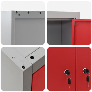Werkzeugschrank Set Rot, 6-teilig