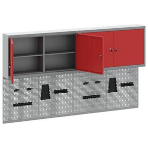 Werkzeugschrank Set Rot, 6-teilig
