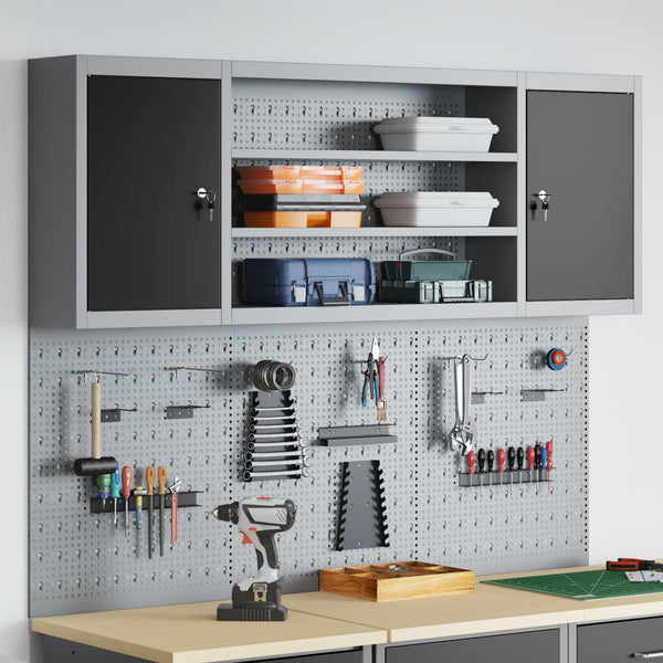 Werkzeugschrank Set 4-teilig Schwarz