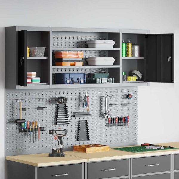 Werkzeugschrank Set 4-teilig Schwarz