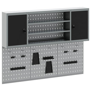 Werkzeugschrank Set 4-teilig Schwarz