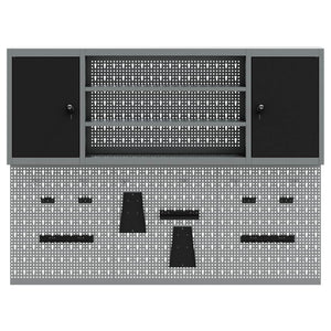 Werkzeugschrank Set 4-teilig Schwarz
