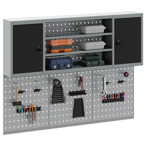 Werkzeugschrank Set 4-teilig Schwarz