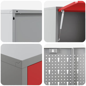 Werkstattschrank Set mit Schubladen Rot