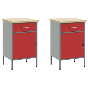Werkstattschrank Set mit Schubladen Rot