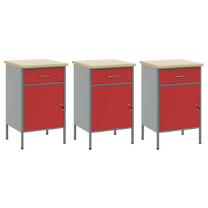 Werkstattschrank Set mit Schubladen Rot 8-teilig