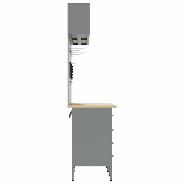 Werkstattschrank Set mit Schubladen Rot