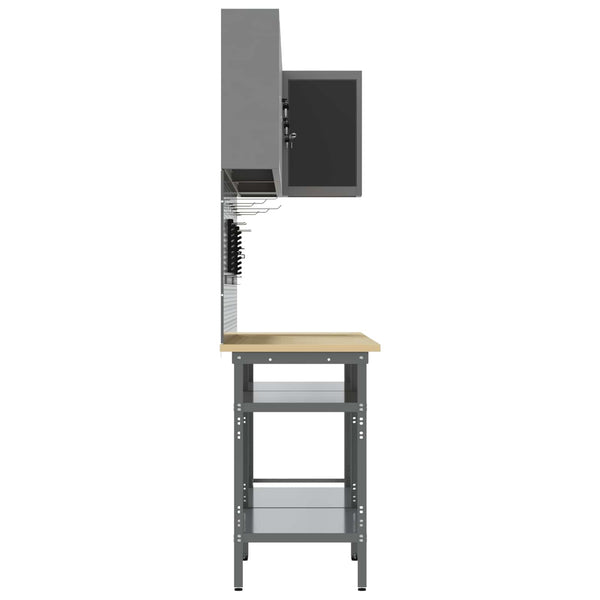 Werkstattschrank Set mit Regal, abschließbar, 10-teilig