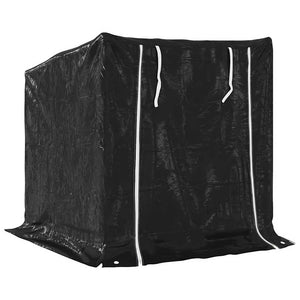Brennholzregal mit Regenschutz