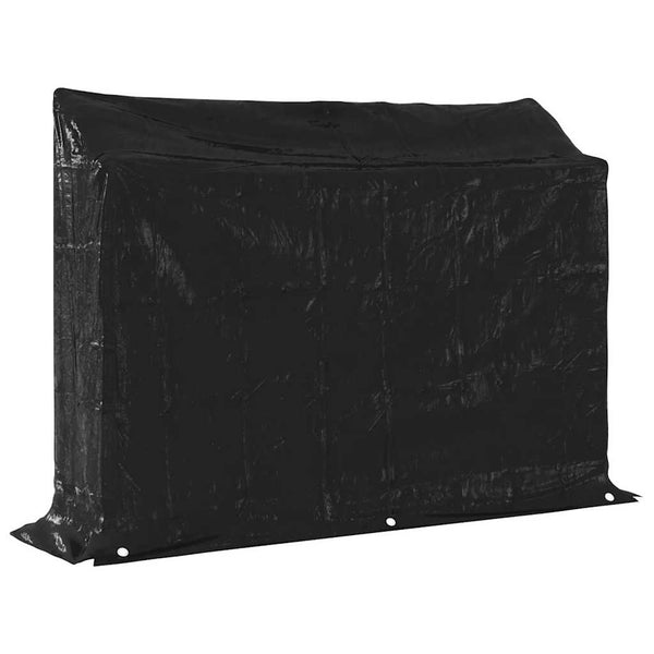 Verzinktes Brennholzregal mit Regenschutz