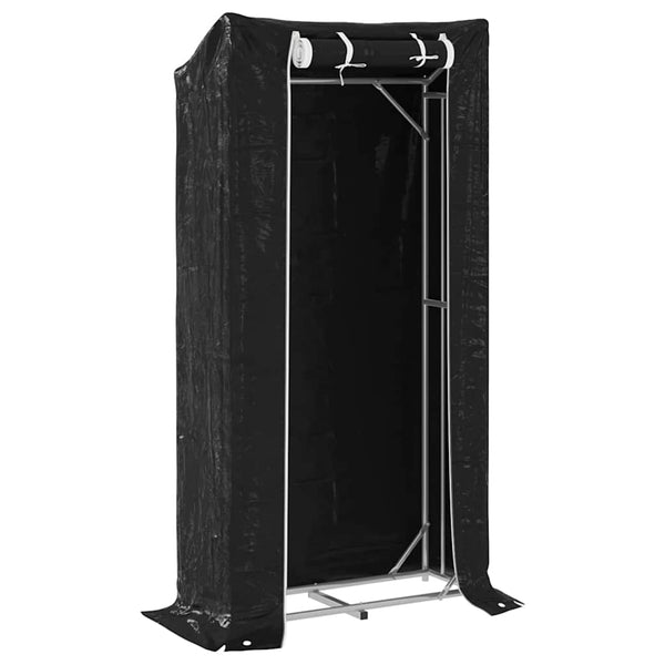 Brennholzregal mit Regenschutz Verzinkt 100x200cm