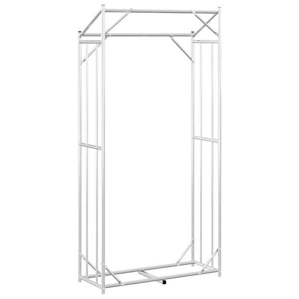 Brennholzregal mit Regenschutz Verzinkt 100x200cm