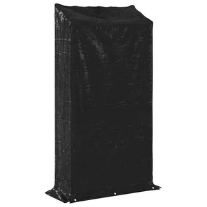 Brennholzregal mit Regenschutz Verzinkt 100x200cm