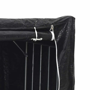 Brennholzregal mit Regenschutz Verzinkt 100x200cm