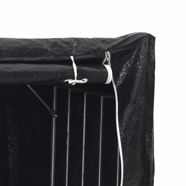 Verzinktes Brennholzregal mit Regenschutz
