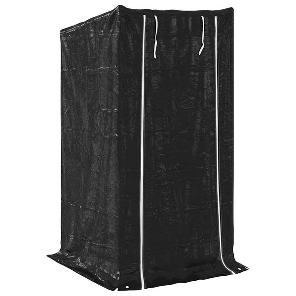 Brennholzregal mit Regenschutz Verzinkt 100x200cm