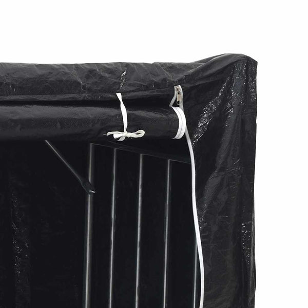 Brennholzregal mit Regenschutz Verzinkt 100x200cm