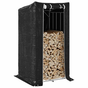 Brennholzregal mit Regenschutz Verzinkt 100x200cm