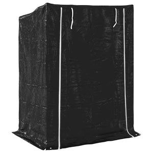 Brennholzregal mit Regenschutz Verzinkter Stahl 150x100x200 cm