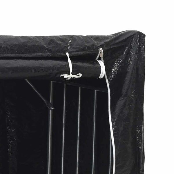 Brennholzregal mit Regenschutz Verzinkter Stahl 150x100x200 cm