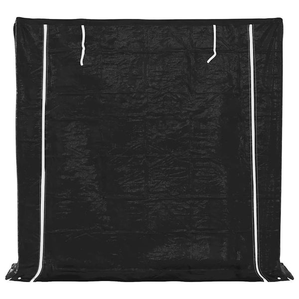 Brennholzregal mit Regenschutz Verzinkt 200x200 cm