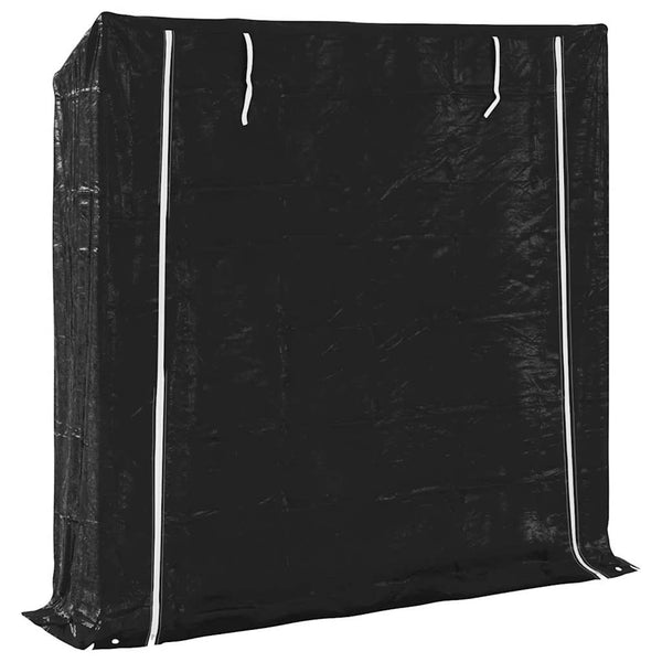 Brennholzregal mit Regenschutz Verzinkt 200x200 cm