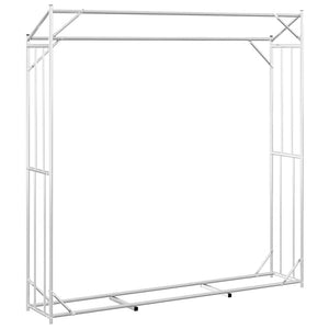 Brennholzregal mit Regenschutz Verzinkt 200x200 cm