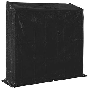 Brennholzregal mit Regenschutz Verzinkt 200cm
