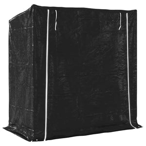 Verzinktes Brennholzregal mit Regenschutz 200cm