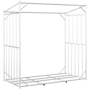 Verzinktes Brennholzregal mit Regenschutz 200cm