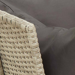 Gartensofa Hellgrau mit Kissen