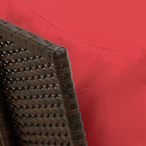Gartensofa Braun Poly Rattan mit Kissen