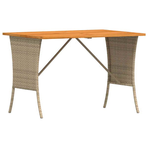 4-tlg. Garten Essgruppe Beige Poly Rattan