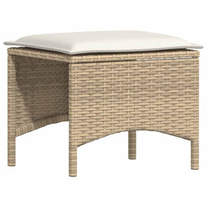 4-tlg. Garten Essgruppe Beige Poly Rattan