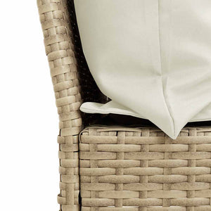 4-tlg. Garten Essgruppe Beige Poly Rattan