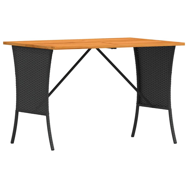 Gartentisch Akazie Poly Rattan 105x75 cm