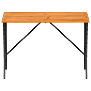 Gartentisch Akazie Poly Rattan 105x75 cm