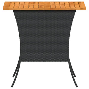 Gartentisch Akazie Poly Rattan 105x75 cm