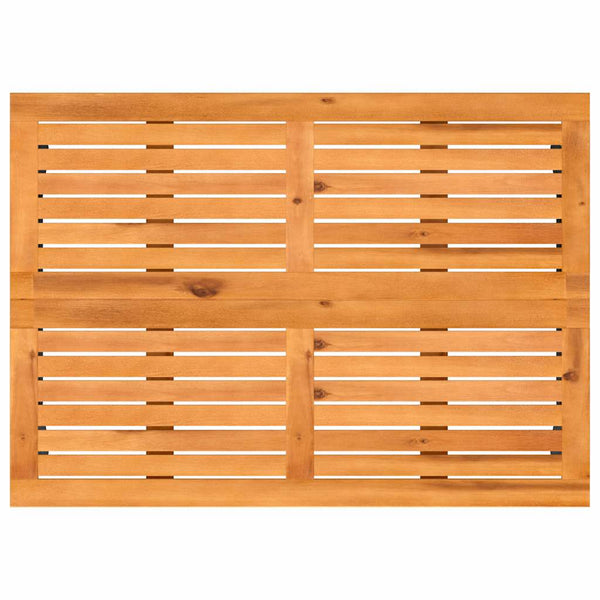 Gartentisch Akazie Poly Rattan 105x75 cm