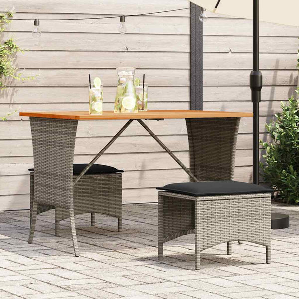 Gartentisch Grau Akazienholz 105x75 cm