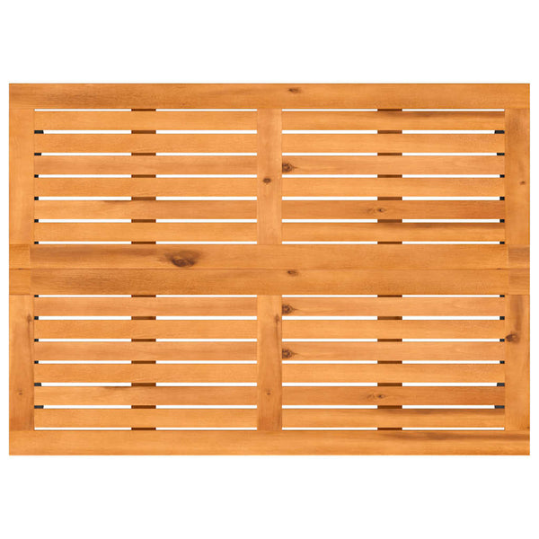 Gartentisch Akazienholz Beige Poly Rattan 105x75cm