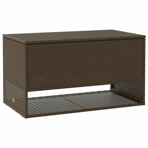 Poly Rattan Kissenbox Braun 100cm