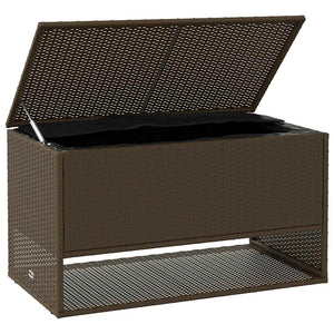 Poly Rattan Kissenbox Braun 100cm