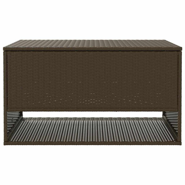 Poly Rattan Kissenbox Braun 100cm