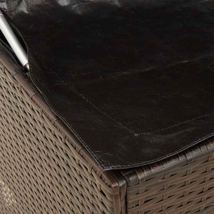 Poly Rattan Kissenbox Braun 100cm