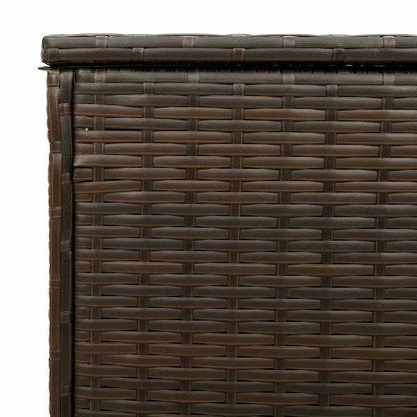 Poly Rattan Kissenbox Braun 100cm