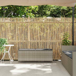 Gartenbank Hellgrau mit Kissen 110 cm